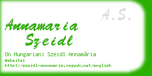 annamaria szeidl business card