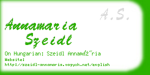 annamaria szeidl business card